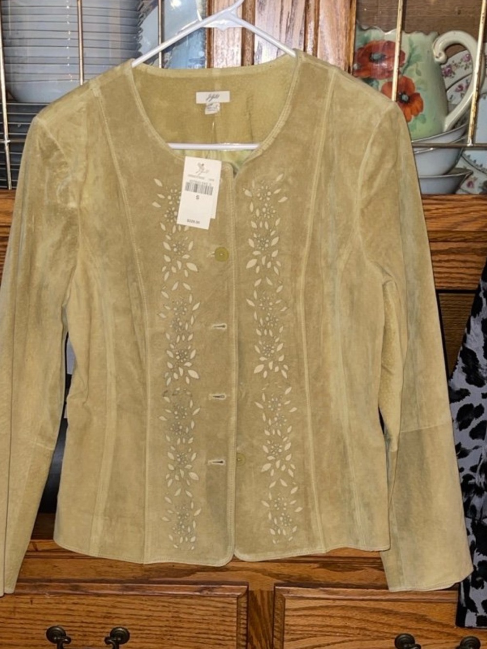 J. Jill light green suede jacket NWT